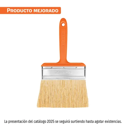 Brocha para encalar e impermeabilizar de 5', mango plástico