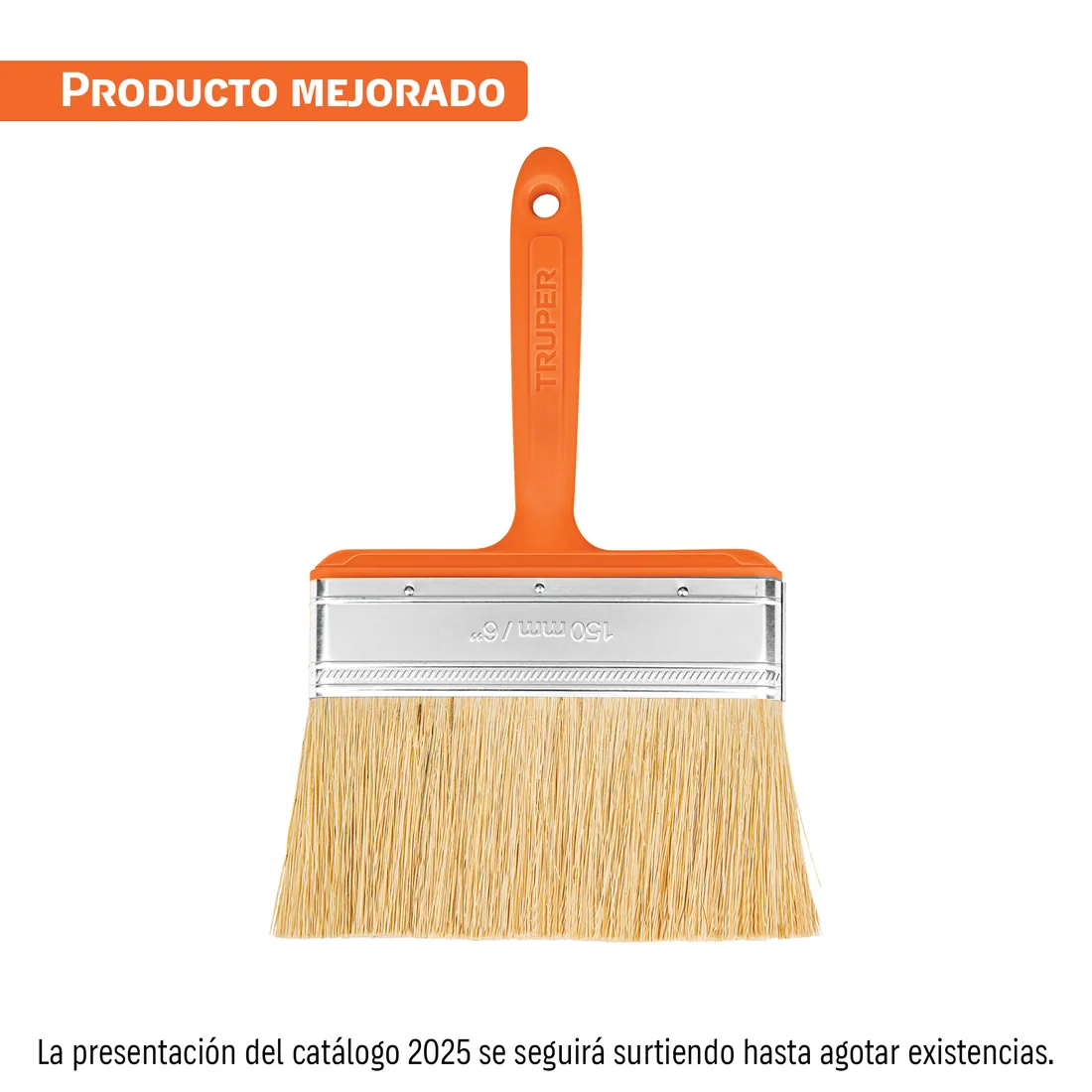 Brocha para encalar e impermeabilizar de 6', mango plástico