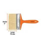 Brocha para encalar e impermeabilizar de 6', mango plástico 3