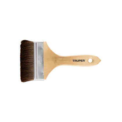 Brocha pelo de camello de 4' con mango de madera, TRUPER