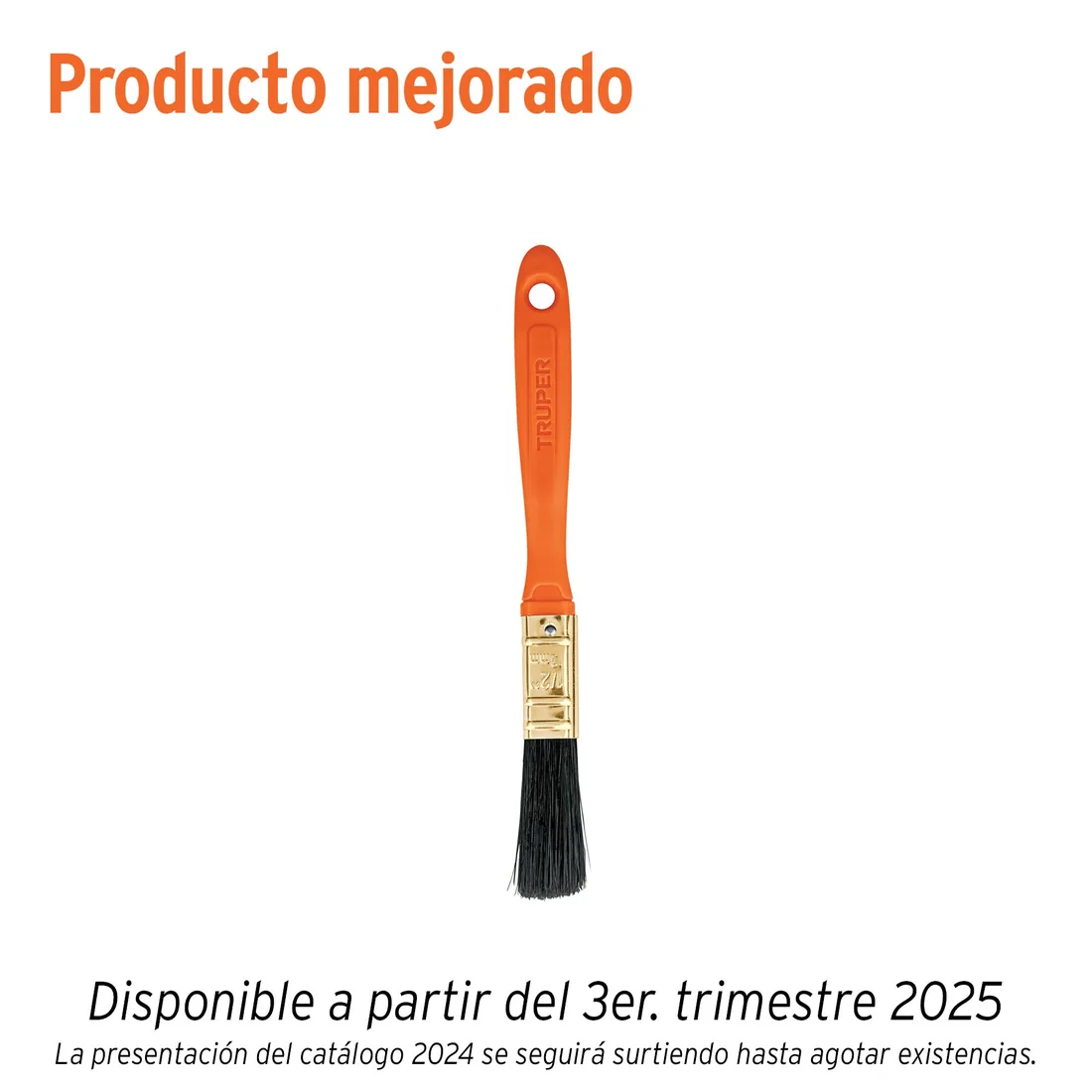 Brocha profesional de 1/2' con mango de plástico, TRUPER