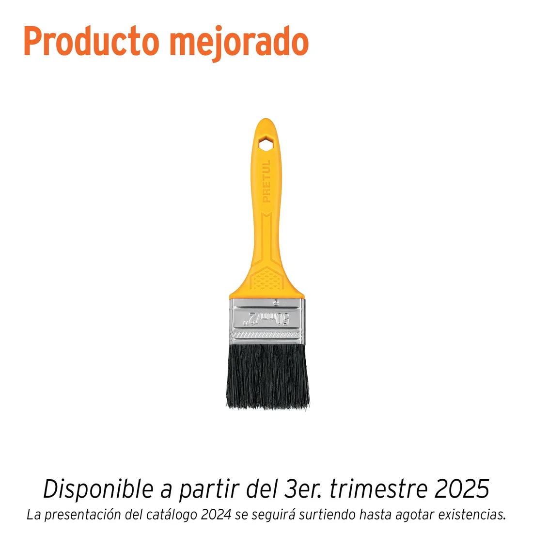 Brocha uso general de 2' con mango de plástico, PRETUL
