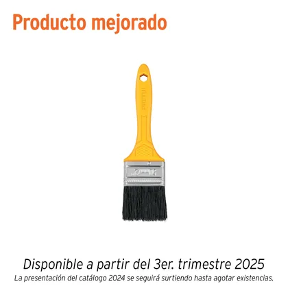 Brocha uso general de 2' con mango de plástico, PRETUL