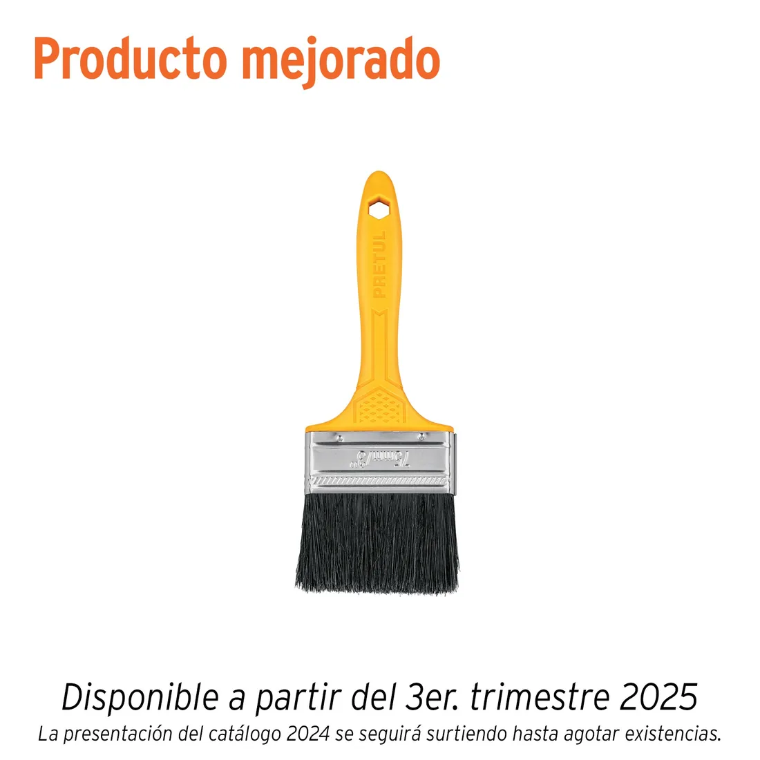 Brocha uso general de 3' con mango de plástico, PRETUL