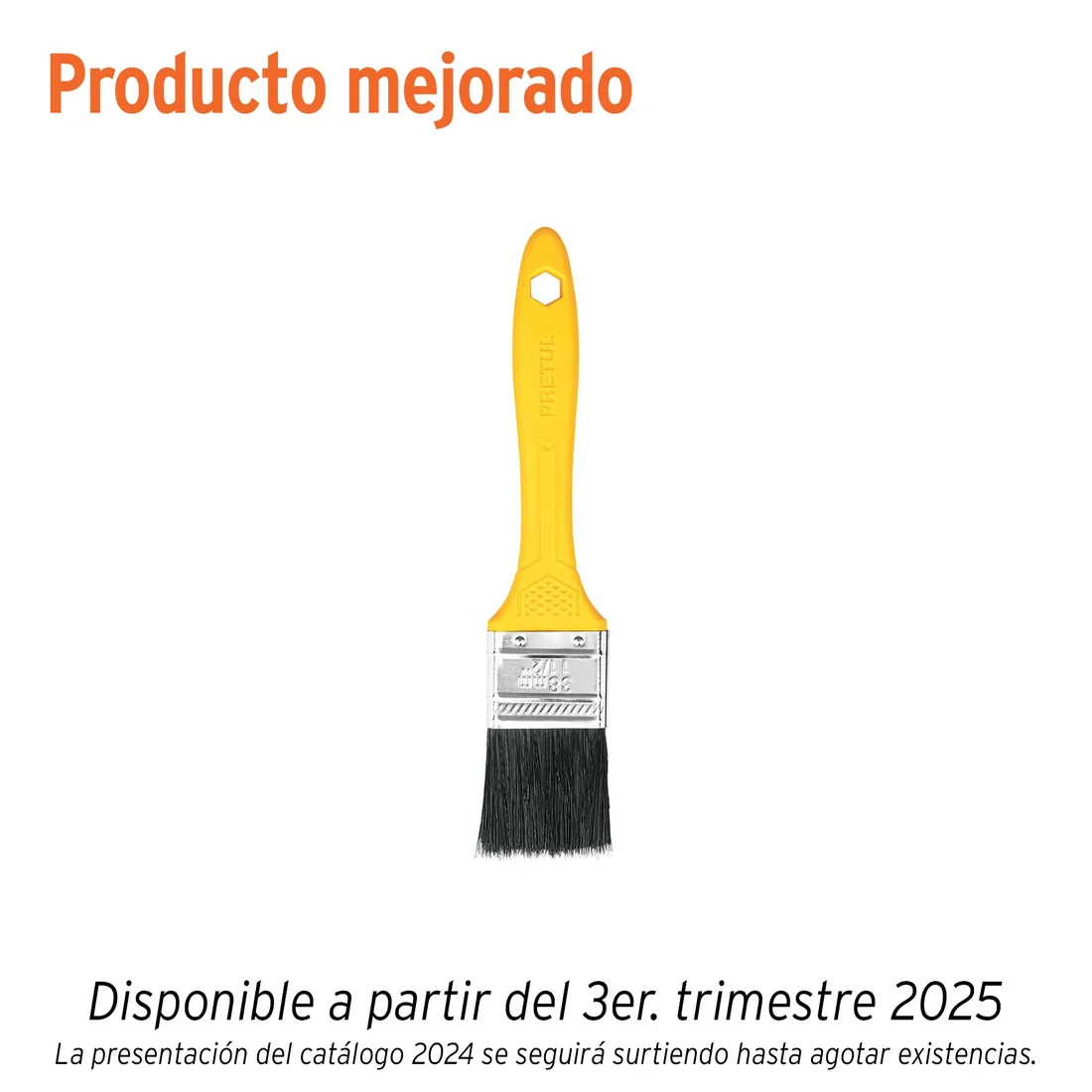 Brocha uso general de 1-1/2' con mango de plástico, PRETUL