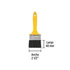 Brocha uso general de 2-1/2' con mango de plástico, PRETUL 3