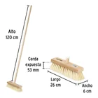 Cepillo para impermeabilizar, con cerdas de ixtle, mango 48' 3