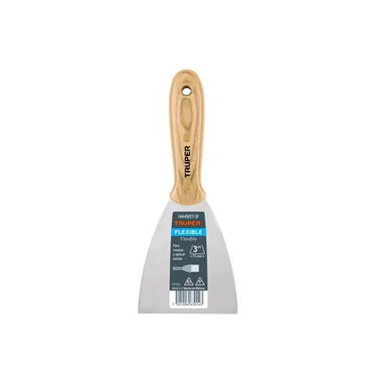 Espátula flexible 3' con mango de madera, TRUPER