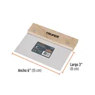 Espátula rectangular 6' x 3' acero inoxidable, mango madera 3