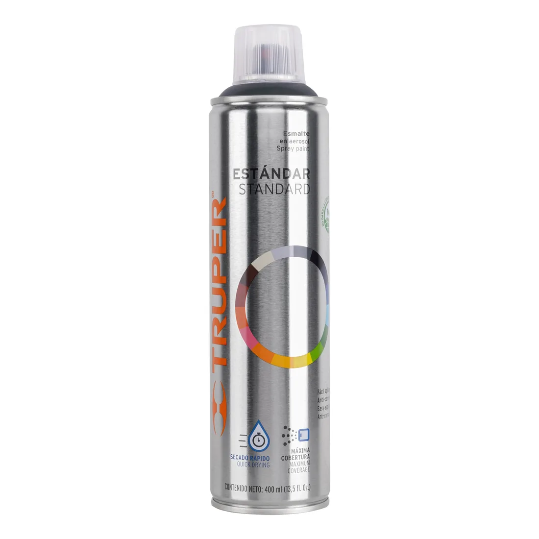 Pintura aerosol gris oscuro, bote esbelto 400 ml, TRUPER