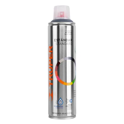 Pintura aerosol gris primario, bote esbelto 400 ml, TRUPER