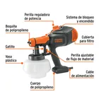 Pistola eléctrica para pintar de 700 W, TRUPER EXPERT 3