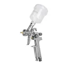 Pistola p/retoque gravedad HVLP vaso plástico, 1 mm, TRUPER 1