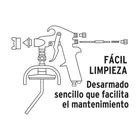 Pistola p/pintar gravedad HVLP vaso plástico, 1.4 mm, TRUPER 5