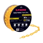 Metro de cadena de 5 mm de plástico amarilla, carrete de 25m 1