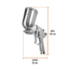 Pistola para pintar LVMP vaso aluminio, 2 mm, TRUPER 5