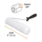 Rodillo para pintar 9 x 3/8' superficies lisas, TRUPER 4