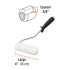 Mini Rodillo para pintar 4' x 3/8' de esponja, TRUPER 3