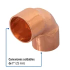 Codo 90° de cobre de 1', FOSET 2