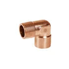 Codo 90° de cobre, rosca exterior 1/2', FOSET 1
