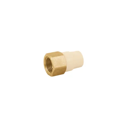 Adaptador hembra de CPVC 1/2' con inserto y tuerca de latón