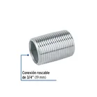 Niple de acero galvanizado 3/4' cuerda corrida, FOSET 2