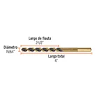 Broca HSS 15/64' Trugold para metal, TRUPER EXPERT 4