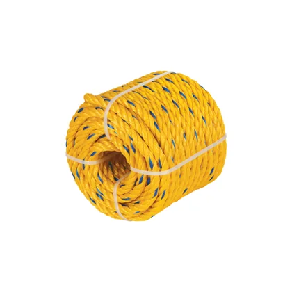 Kilo de cuerda amarilla de polipropileno 19mm, rollo 1kg