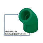 Codo 45° de PPR, 3/4' (25mm), FOSET 2