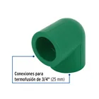 Codo 90° PPR,  3/4', FOSET 2