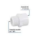 Adaptador macho de PVC de 1', FOSET 2