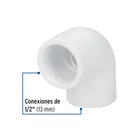 Codo 90° de PVC de 1/2', FOSET 2