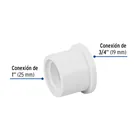 Reducción bushing de PVC 1x 3/4', FOSET 2