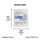 Codo para estufa a 90° de latón de 3/8 x 3/8', FOSET 4