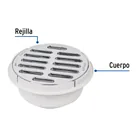Coladera 5' universal,ABS, rejilla cromada 1/4 vuelta, FOSET 2
