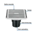 Resumidero cuadrado 4' x 4', acero inoxidable, AQUA 2