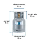 Cilindro portátil para gas LP, 2kg (4.5lb) FOSET 4