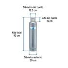 Cilindro portátil para gas LP, 30kg (66lb) FOSET 4