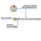 Manguera para gas, aluminio, 3/8' flare, 100 cm, FOSET BASIC 2