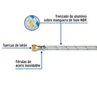 Manguera para gas, aluminio, 3/8' flare, 200 cm, FOSET 2