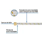 Manguera para gas, acero inox, 3/8' flare, 200 cm, FOSET 2