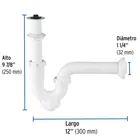 Céspol rígido de ABS con contra, para lavabo, FOSET 2
