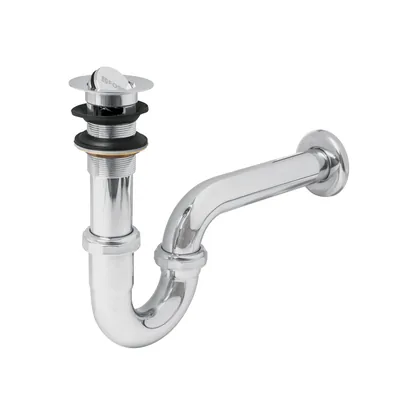 Céspol 1-1/4', contra tipo moneda, latón cromo, para lavabo