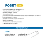 Tubo de 3/4' CPVC hidráulico RD 13.5, 3m, 0.5kg, FOSET 4