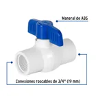 Válvula esfera de PVC 3/4' roscable, FOSET 2