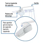 Palanca frontal plástica cromada para WC, FOSET 2