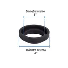 Empaque unión tanque-taza para WC, 3', FOSET 2