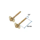 Bolsa con 2 pijas 1/4' x 66 mm para base de WC a piso, FOSET 2