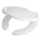 Asiento redondo ligero para WC, abierto, blanco, BASIC 2