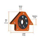 Escuadra magnética para soldar de 4', carga 22 kg, TRUPER 2